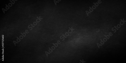 Dark black grunge textured concrete background. Panorama dark grey black slate background or texture. Vector black concrete texture. Stone wall background. 