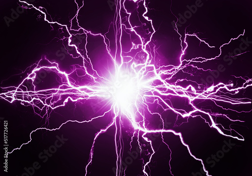 Purple Plasma Pure Energy and Force Electical Power