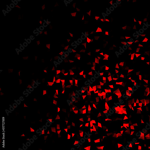 Czerwone konfetti na czarnym tle