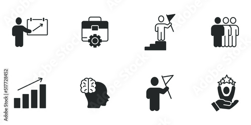 learn and lead icons set . learn and lead pack symbol vector elements for infographic web
