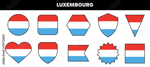 Luxembourg flag labels collection. Vector isolated on white. Badge set with Luxembourg colors. Free Download Luxembourg flag labels collection. Vector isolated on white. Badge set with Luxembourg colors. - GFXLoad