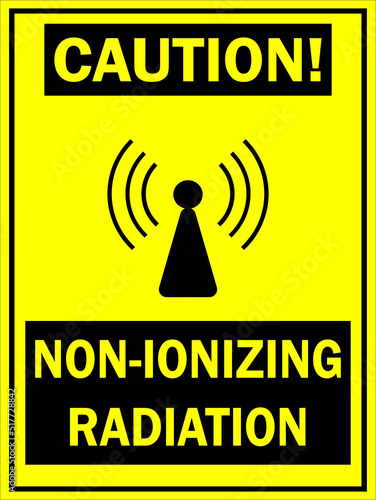 Radiation warning sign vector