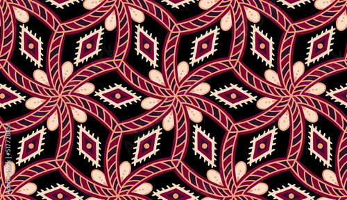 Geometric ethnic oriental pattern traditional Design for background,carpet,wallpaper,clothing,wrapping,Batik,fabric,Vector illustration.embroidery style. photo