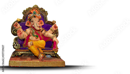 Obraz na plátně Lord Ganesha , Ganesha Festival , of Lord Ganpati background for Ganesh Chaturth