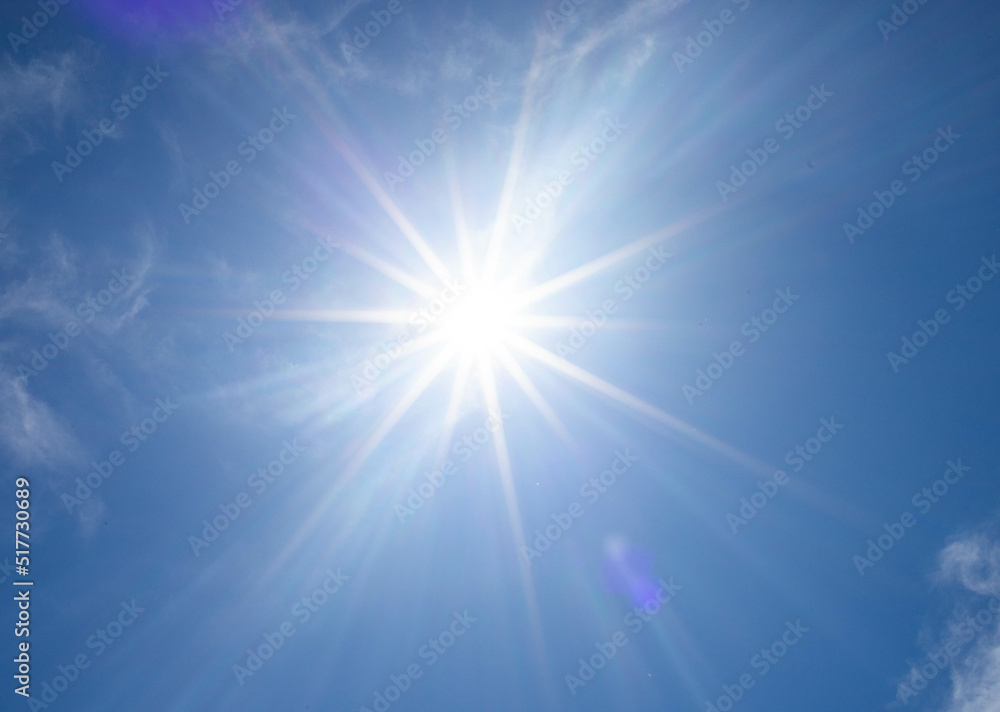 shining sun heat wave background