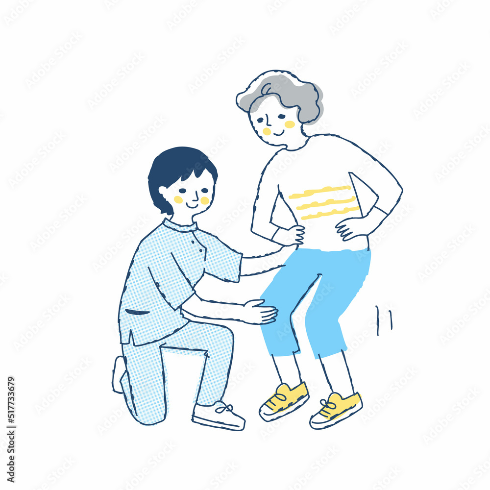 Fototapeta premium 理学療法士とリハビリをするシニア女性