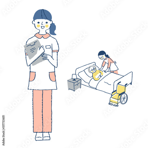 介護ヘルパーと介護シーン