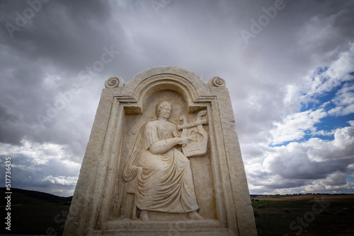 estela de Lucunda, parque arqueológico de Segóbriga, Saelices, Cuenca, Castilla-La Mancha, Spain photo