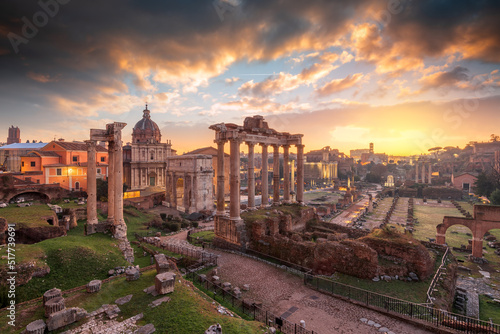 Rome, Italy at the historic Roman Forum