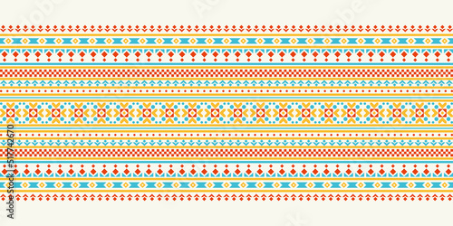 Geometric ethnic oriental pattern background. Design for texture, wrapping, clothing, batik, fabric, wallpaper and background. Pattern embroidery design.
