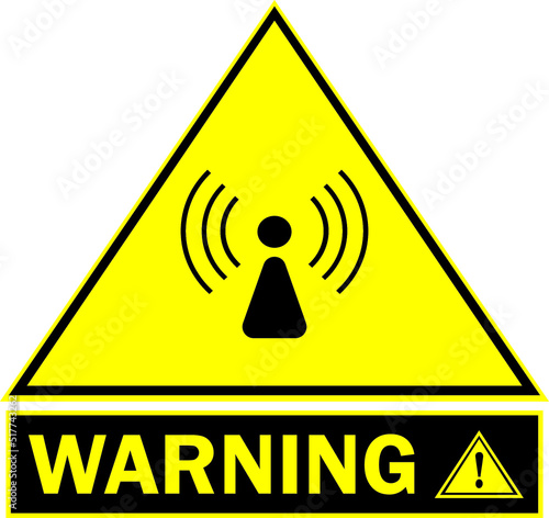 Radiation warning sign vector