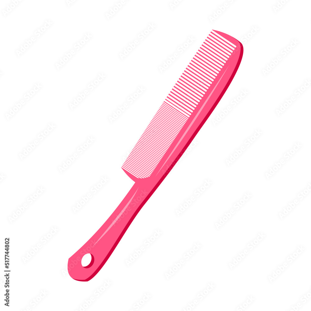 The comb is a device for combing the hair. The comb consists of knobs and denticles. Hairdressers use a variety of combs.Barbershop single icon in cartoon