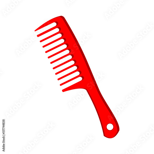 The comb is a device for combing the hair. The comb consists of knobs and denticles. Hairdressers use a variety of combs.Barbershop single icon in cartoon