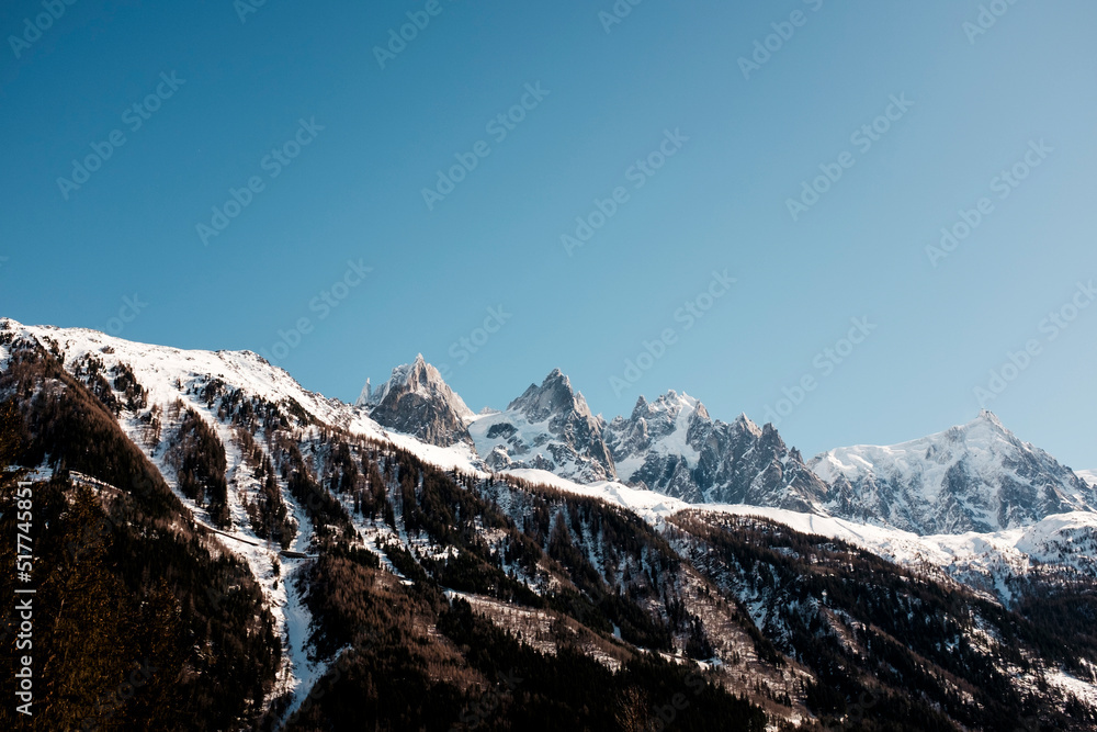 Snowy mountain peaks in highlands Snowy mountain peaks in highlands