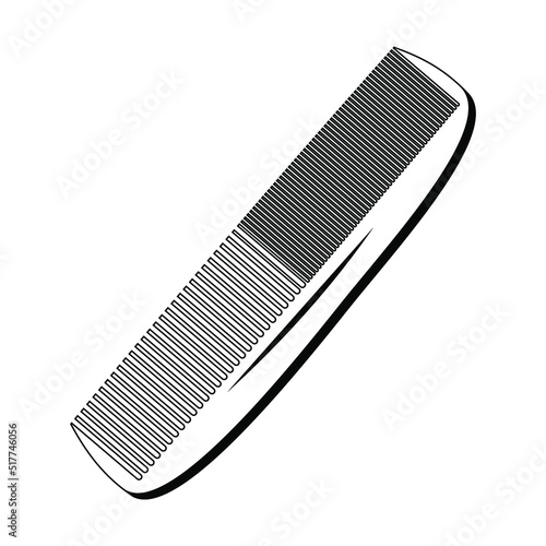 The comb is a device for combing the hair. The comb consists of knobs and denticles. Hairdressers use a variety of combs.Barbershop single icon in cartoon