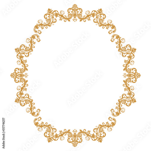 luxury gold floral label frame