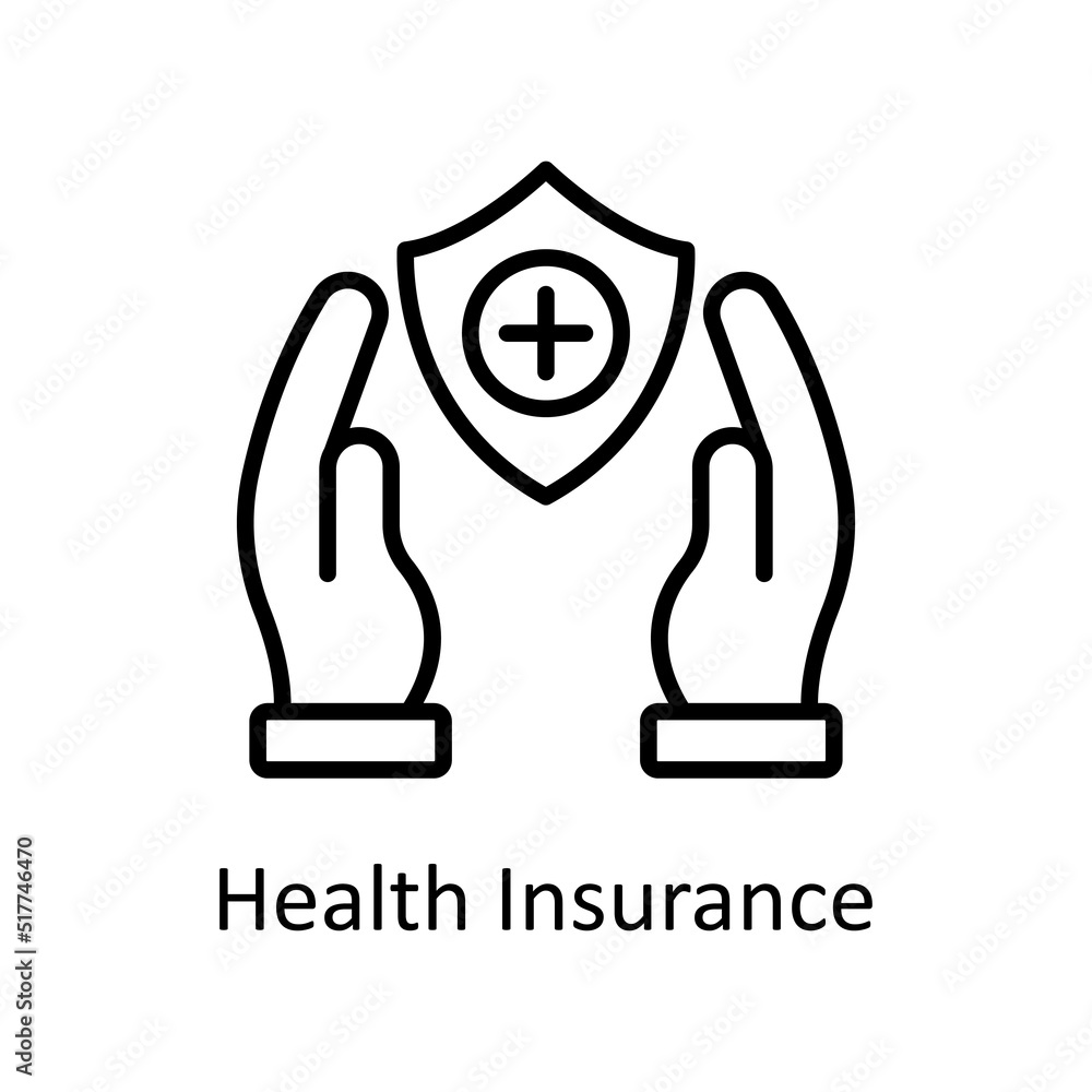 Health Insurance vector outline Icon Design illustration. Medical Symbol on White background EPS 10 File Health Insurance vector outline Icon Design illustration. Medical Symbol on White background EPS 10 File