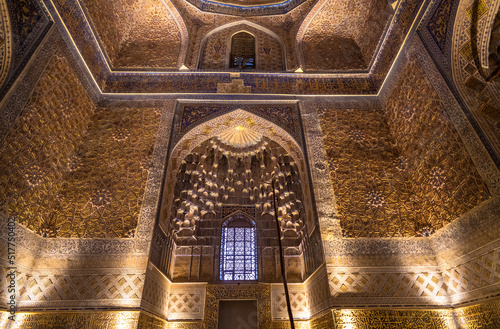 Quadro em tela Interior of Gur Emir Mausoleum in Samarkand, Uzbekistan, tomb of Amir Timur or Tamerlan