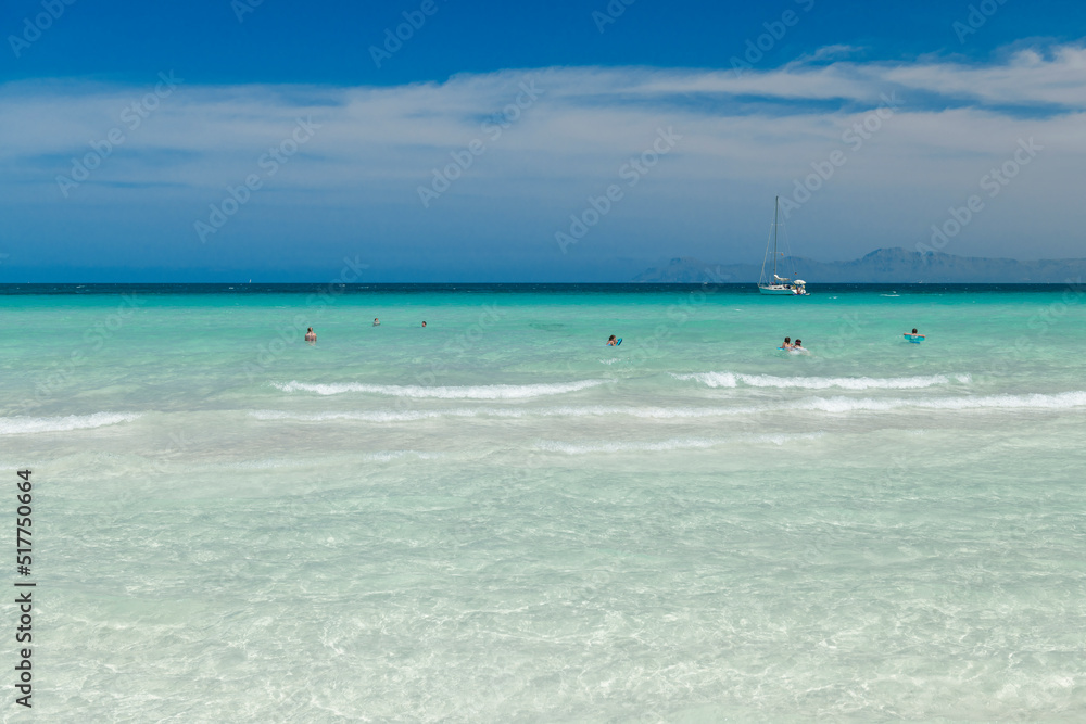 Paradise beach in summer