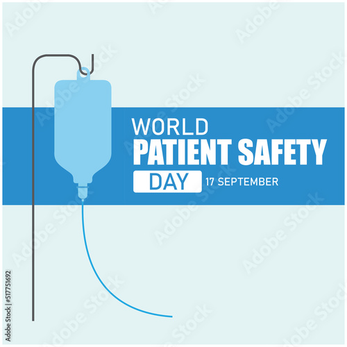 Vector graphic of world patient safety day good for world patient safety day celebration. flat design. flyer design.flat illustration. Design simple and elegant