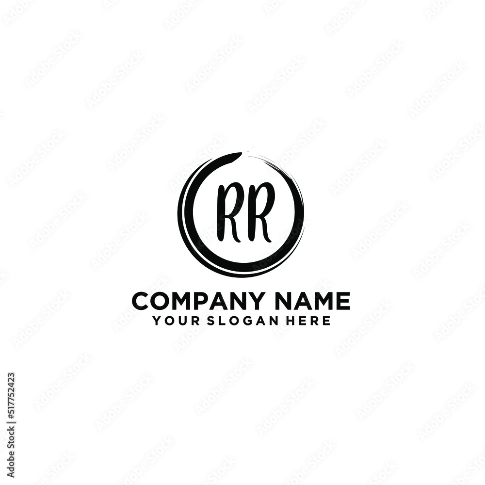 Letter RR Beautiful handwriting logo