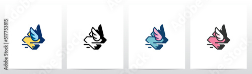 Flying With Wings Letter Logo Design Z
