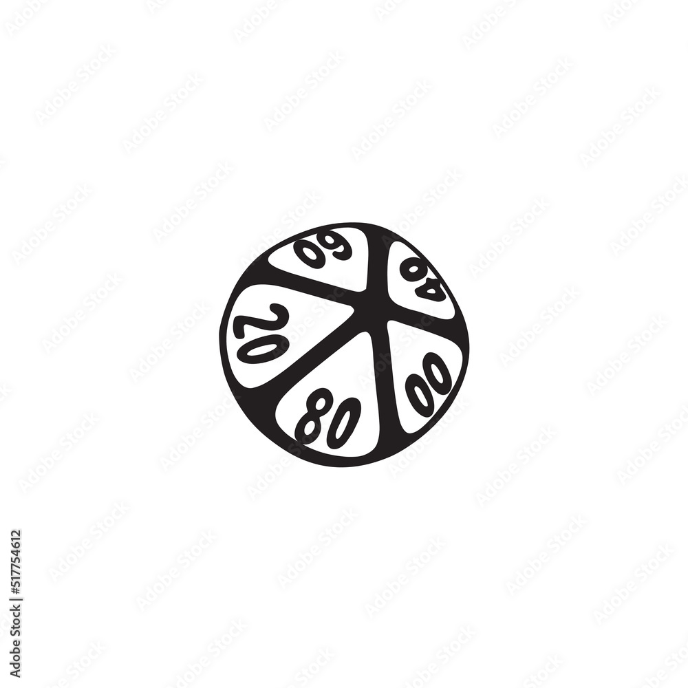 Vector icon dice for boardgames in doodle style Vector icon dice for boardgames in doodle style