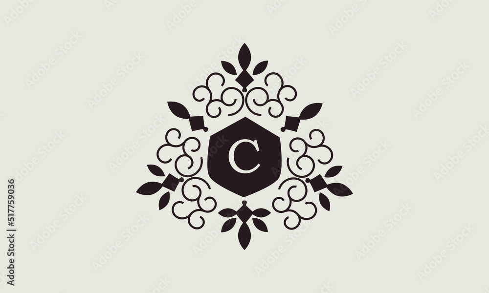 Luxury vector linear logo, company icon, letter C. Decorative frame for restaurant menu, hotel, jewelry, fashion, label, sign, banner. Luxury vector linear logo, company icon, letter C. Decorative frame for restaurant menu, hotel, jewelry, fashion, label, sign, banner.