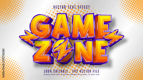 Game zone 3d editable text effect font style