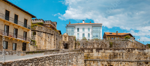 fortified old town of Hondarribia, banner format photo