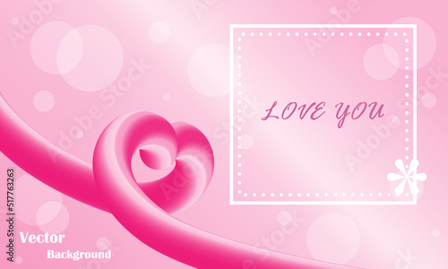 Pink Heart Fluid Background. Abstract Background. Valentine Background.