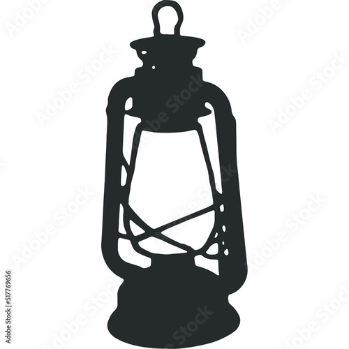 Oil Lamp Vintage Illustration Vector