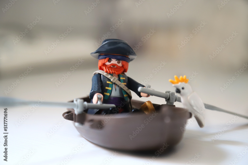 Playmobil figure. Playmobil pirate sailing. Corsair, Buccaneer. Pirate