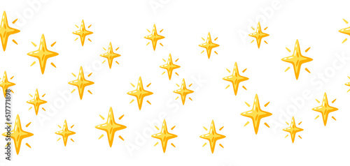 Seamless pattern with stars. Cartoon image of night.