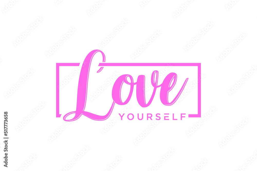 love design concept , love yourself logo design illuastration