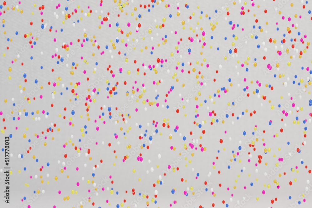 abstract background. many multi-colored dots on a white background. 3d render. 3d illustration