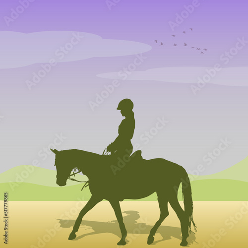 woman jockey - horse