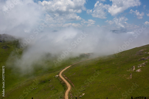highland road view in trabzon, turkey