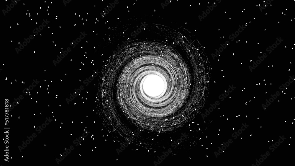 Spiral galaxy in space. Futuristic landscape, with noise texture . Night landscape .Vector illustration Spiral galaxy in space. Futuristic landscape, with noise texture . Night landscape .Vector illustration
