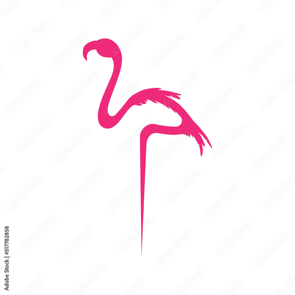 Naklejka premium abstract pink flamingo