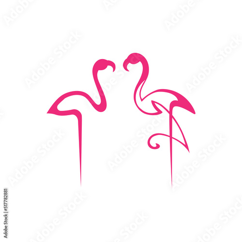 abstract pink flamingo