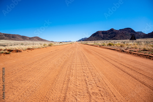 Road in Kalahari Desert  Namibia