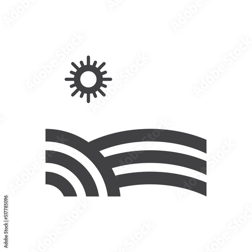 agriculture field - farming land icon