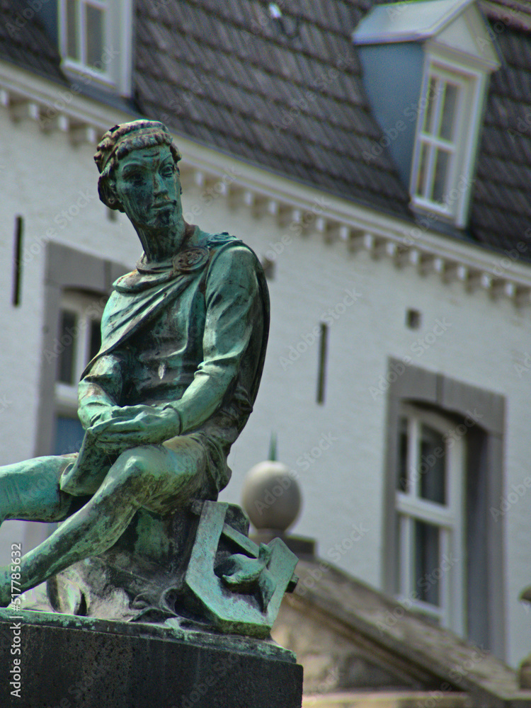 Maastricht, The Netherlands - July 2022 : Visit the beautiful city of Maastricht - View of the multiple sculptures 
