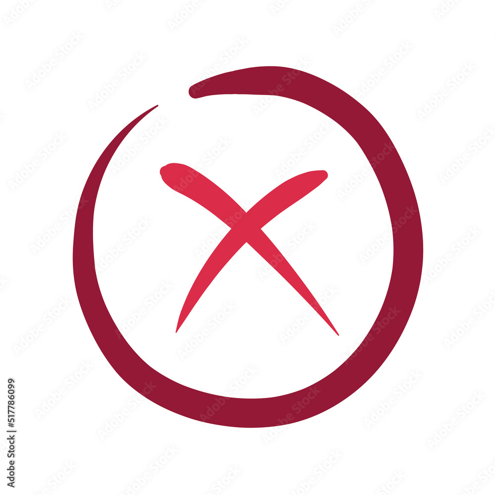 Fototapeta premium Vector NO sign isolated on white background. Ban symbols for decision making, vote, mobile app, web site. Incorrect sign 10 eps