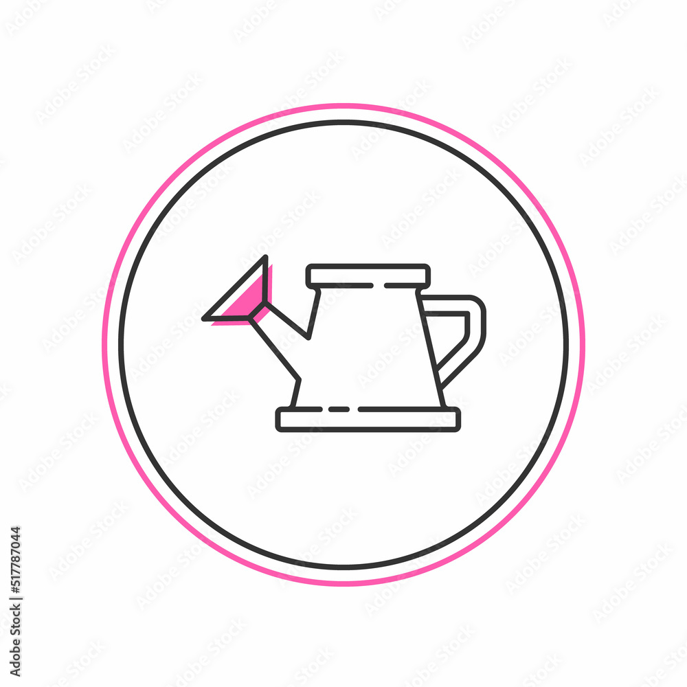 Filled outline Watering can icon isolated on white background. Irrigation symbol. Vector Filled outline Watering can icon isolated on white background. Irrigation symbol. Vector