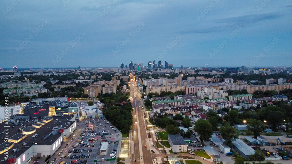 Warsaw by night