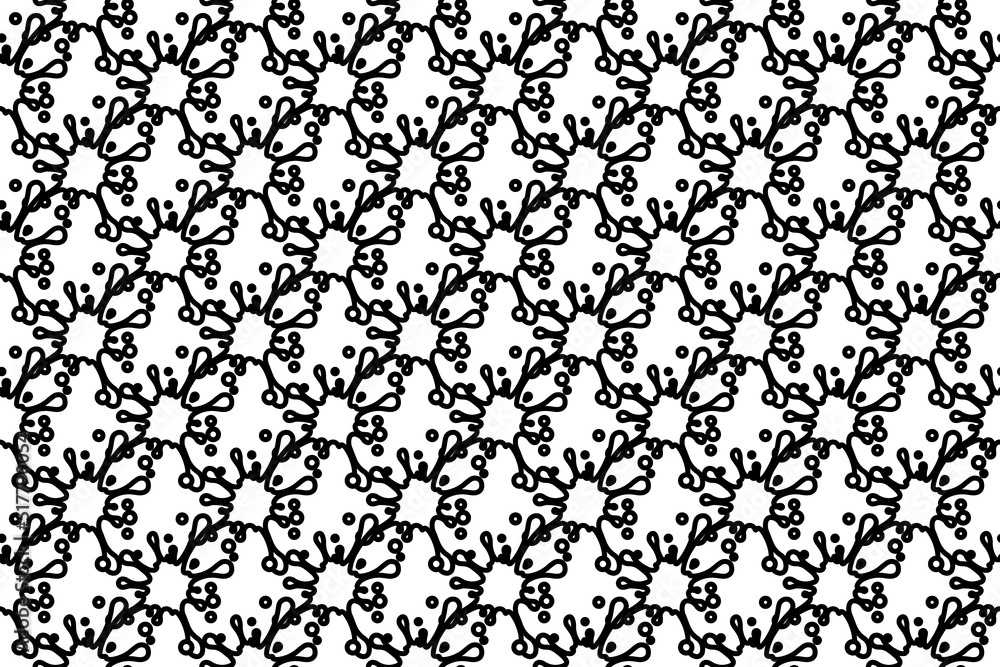 Seamless pattern completely filled with outlines of blot symbols. Elements are evenly spaced. Vector illustration on white background Seamless pattern completely filled with outlines of blot symbols. Elements are evenly spaced. Vector illustration on white background