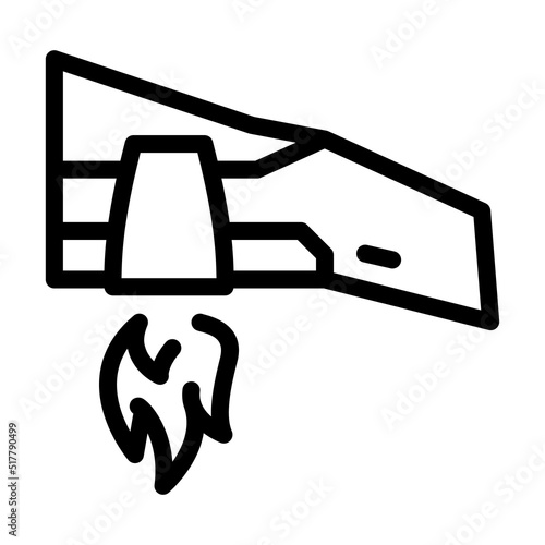 techno wing line icon vector. techno wing sign. isolated contour symbol black illustration