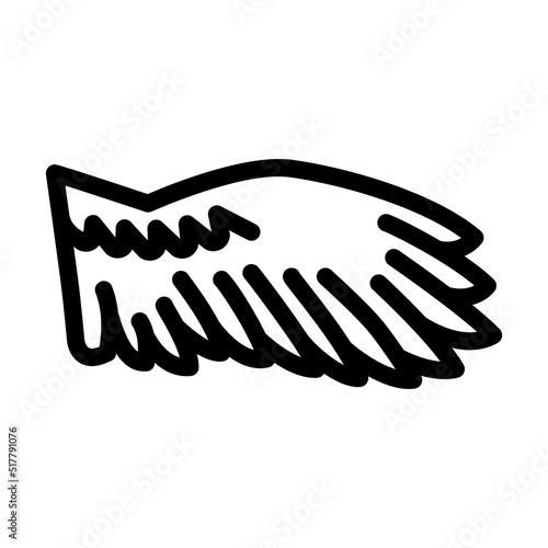 birds wing line icon vector. birds wing sign. isolated contour symbol black illustration